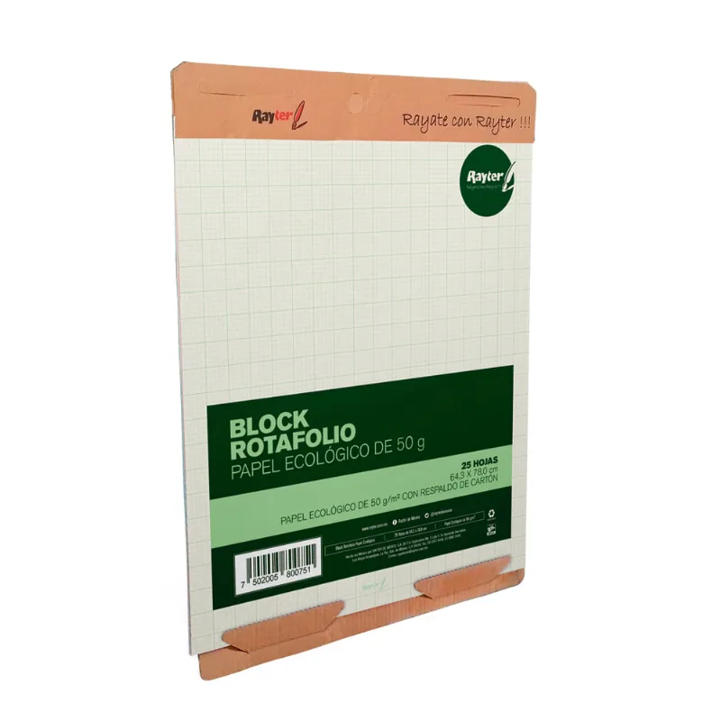 Bloc para Rotafolio | Rayter | Papel Ecológico | 25 Hojas