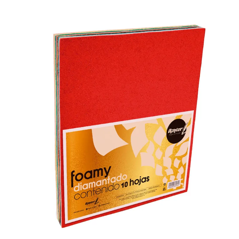 Foamy Diamantado | Rayter | Carta | Multicolor | 10 Piezas