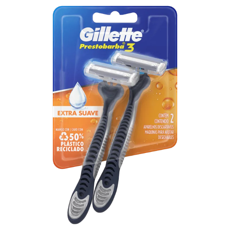 Aparelho Barbear Prestobarba 3 Masculino Pb 02Un - Gillette Prestob3