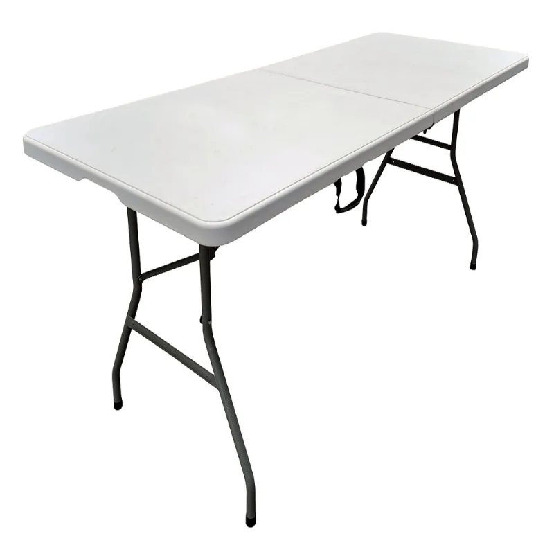 Mesa plegable rectangular Peldaños blanco 703329