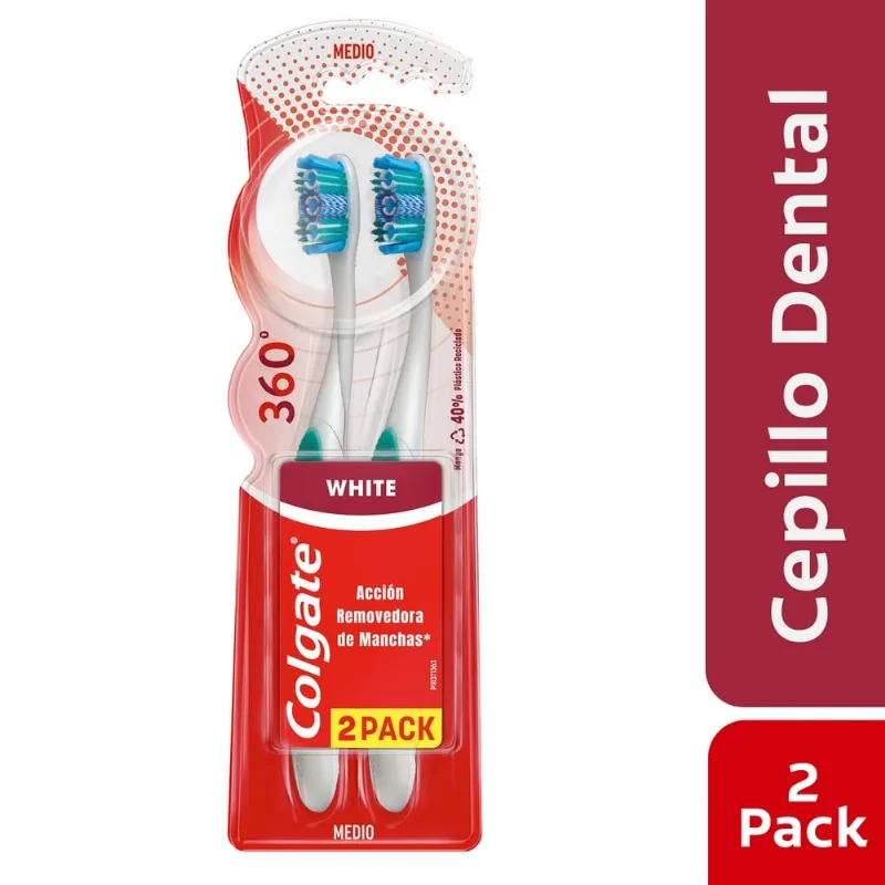 Cepillo Dental Colgate 360 Medio 2 Unds