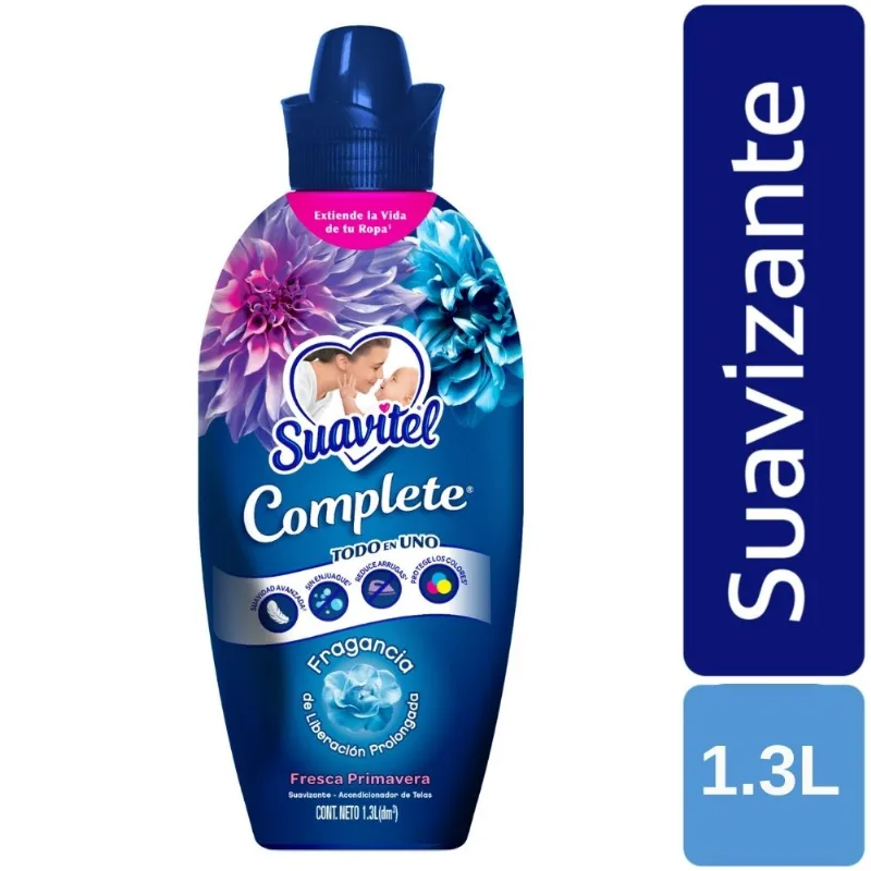 Suavizante SUAVITEL Complete Fresca Primavera Botella 1.3 L