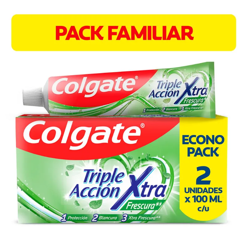 Pasta Dental Colgate Triple Acción 100 ml 2 un.