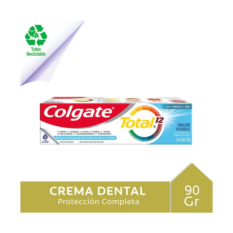 Pasta dental Colgate total 12 visible health 90 g.