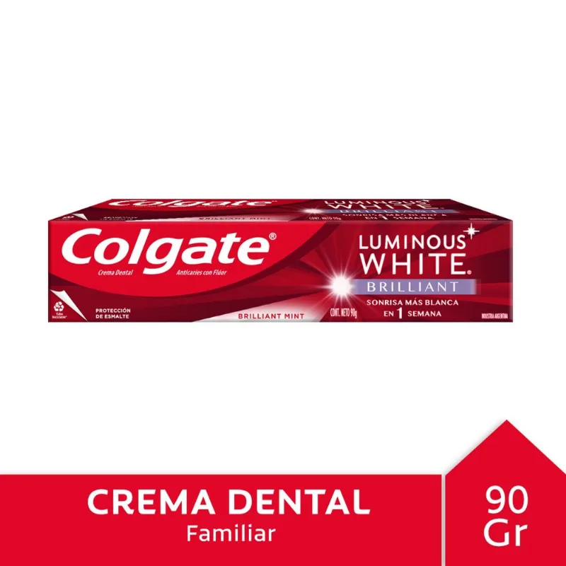 Pasta Dental Colgate Luminous White Brilliant Tub Rec 90 g.