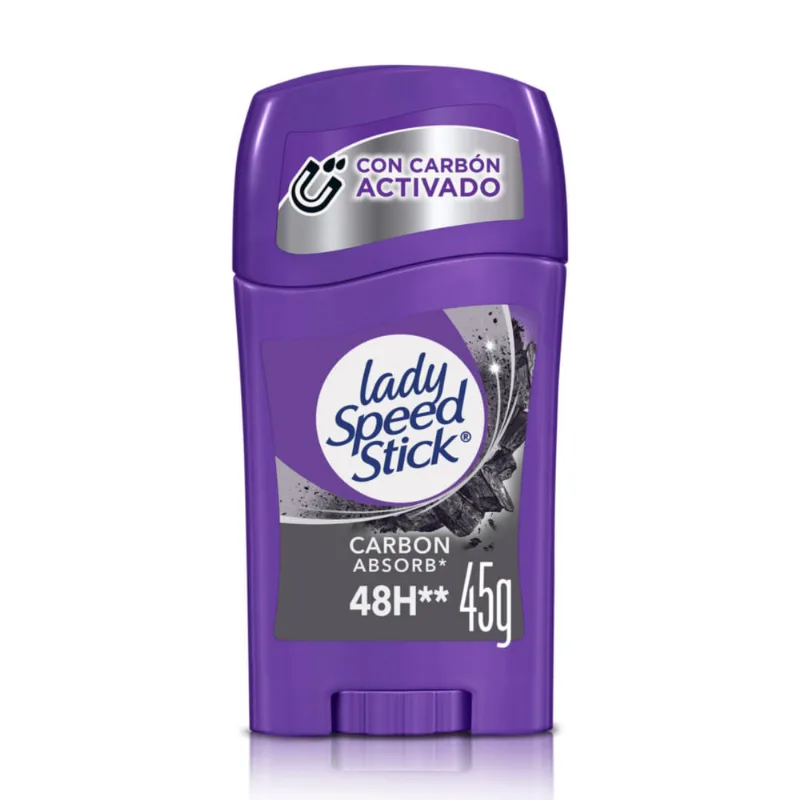Desodorante para Mujer en Barra LADY SPEED STICK Carbon Absorb Frasco 45g