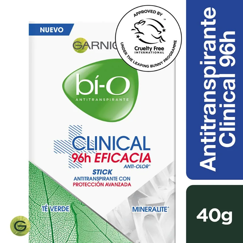 Desodorante Barra Garnier Bí-O Clinical Mujer Stick 40 g