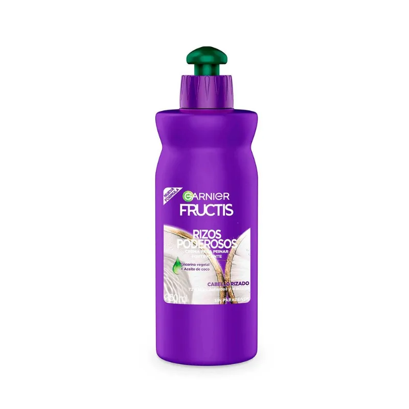 Crema para peinar Fructis rizos poderosos 250 cc.