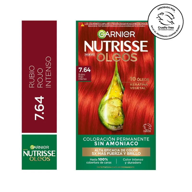 Tintura Nutrisse Oleos Rojo Intenso 7.64