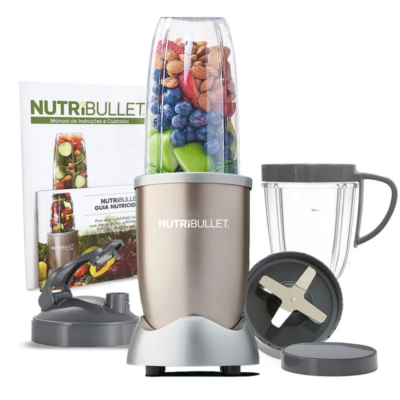 Liquidificador Individual Blender e Extrator Nutribullet 900W Champagne 220