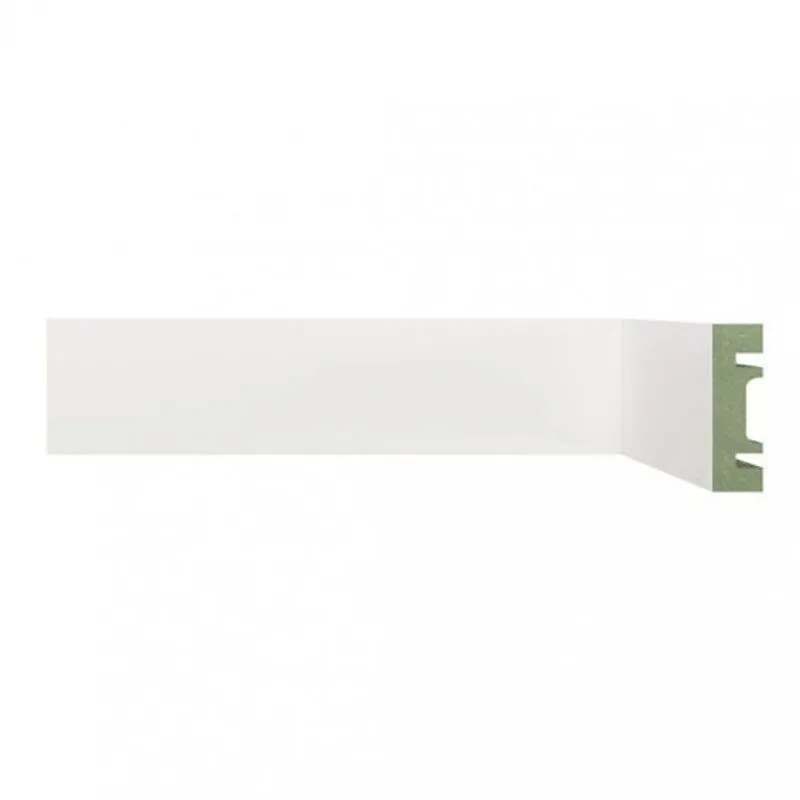 Rodapé de MDF 5cm x 15mm x 2,40m Liso Moldufama 501 Branco