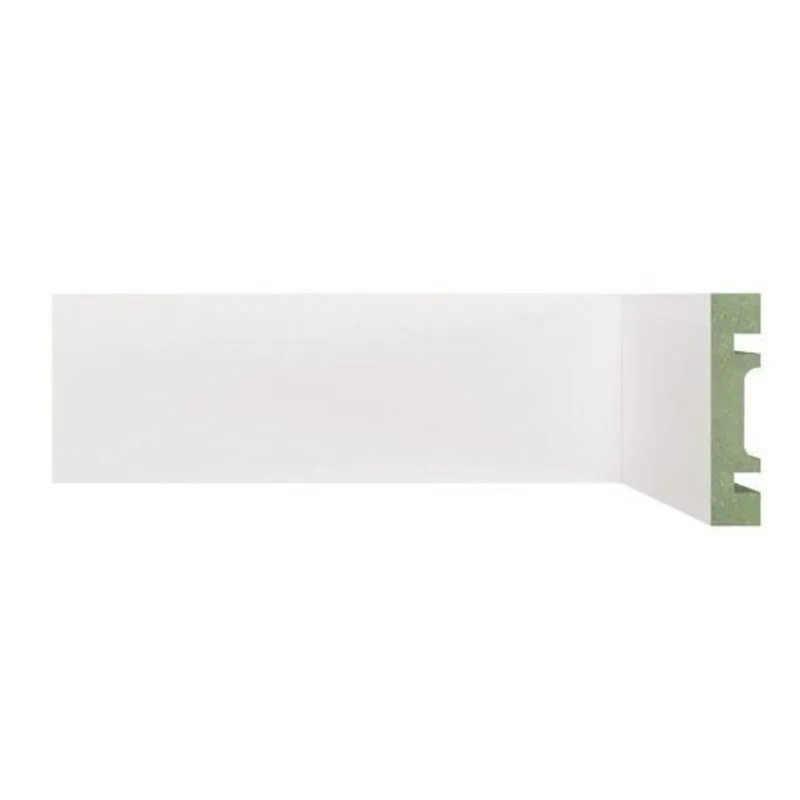 Rodapé de MDF 7cm x 15mm x 2,40m Liso Moldufama 701 Branco