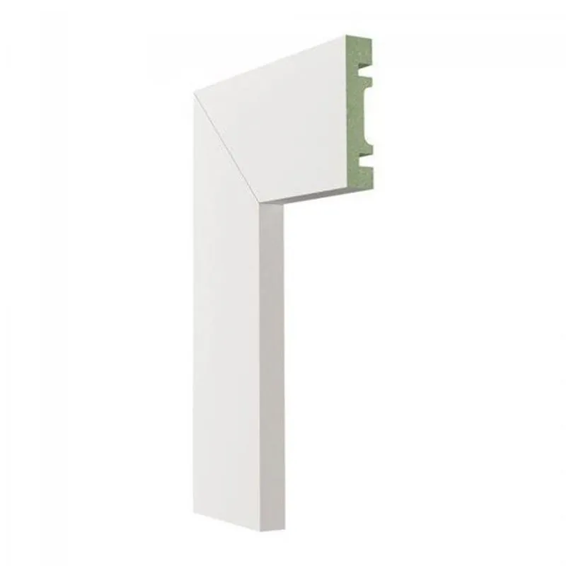 Guarnição de MDF 7cm x 15mm x 2,40m Liso Resistente a Umidade Moldufama 701 Branco