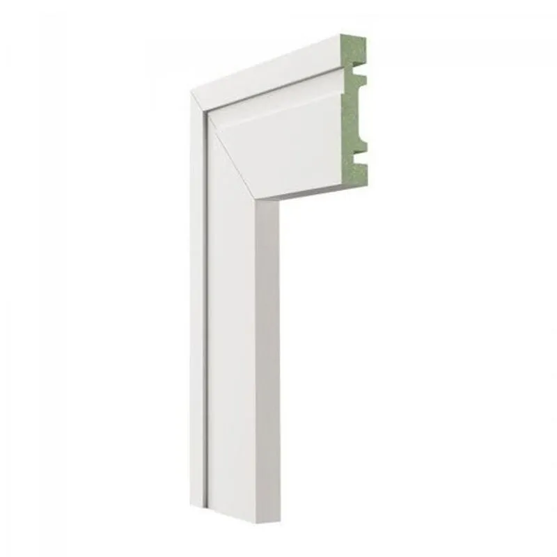 Guarnição de MDF 7cm x 15mm x 2,40m com Friso Moldufama 702 Branco