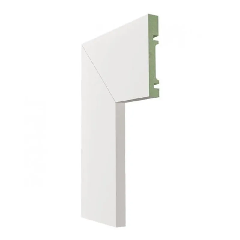 Guarnição de MDF 10cm x 15mm x 2,40m Liso Resistente a Umidade Moldufama 1001 Branco