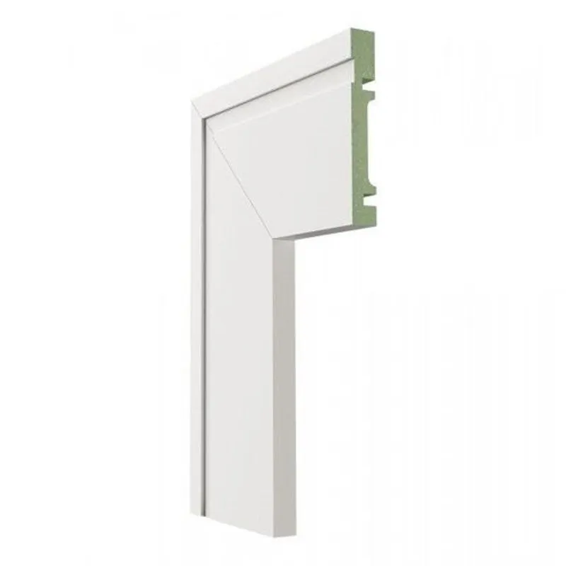 Guarnição de MDF 10cm x 15mm x 2,40m Frisada Moldufama 1002 Branco