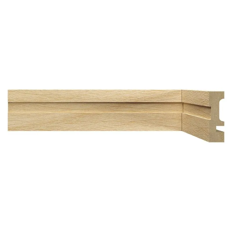 Rodapé MDF 15mmx5cm 502 Moldufama Metro Linear - caixa com 1,8 m - Carvalho Coimbra