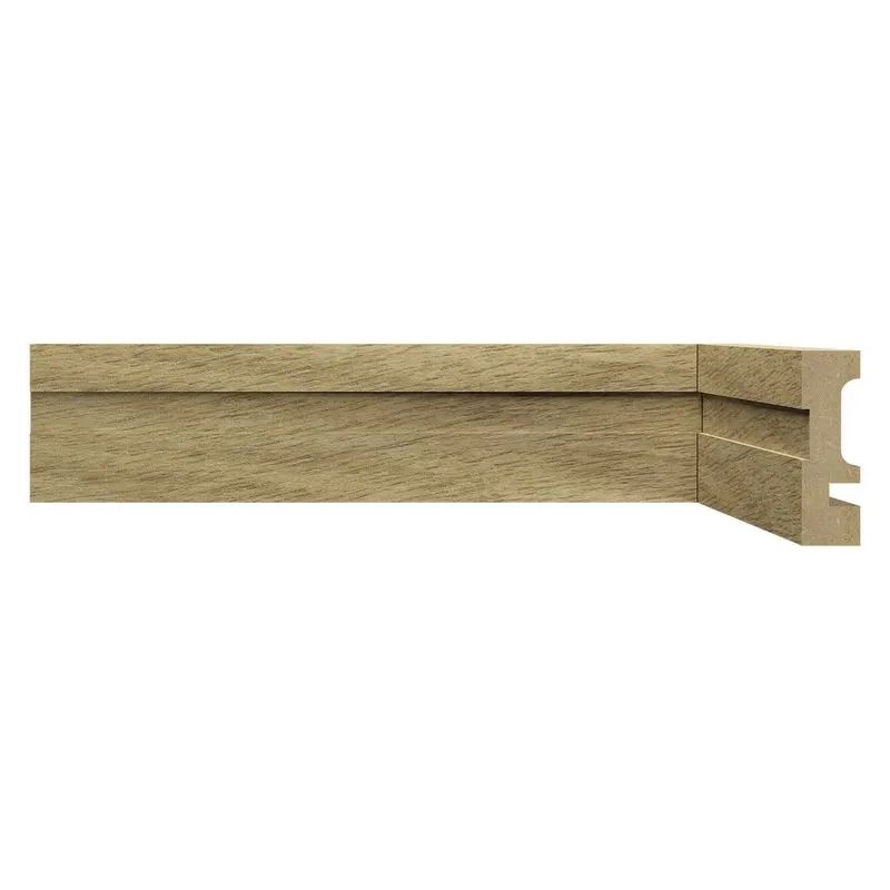 Rodapé MDF 15mmx5cm 502 Moldufama Metro Linear - caixa com 1,8 m - Carvalho Montreal