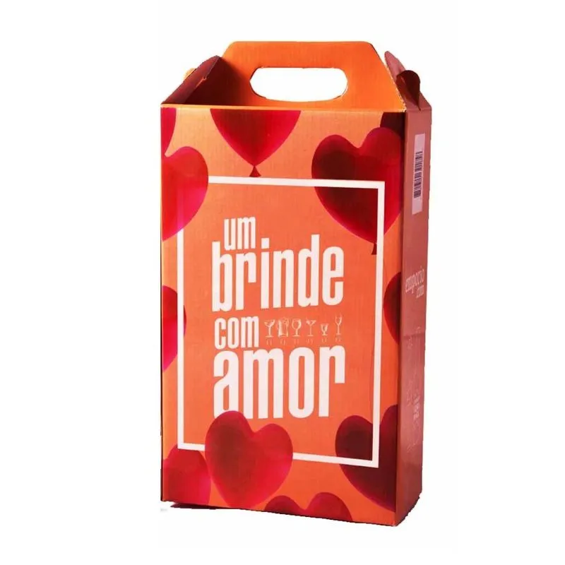 Caixa para Presente - 'Brinde com Amor' - Sem secundária