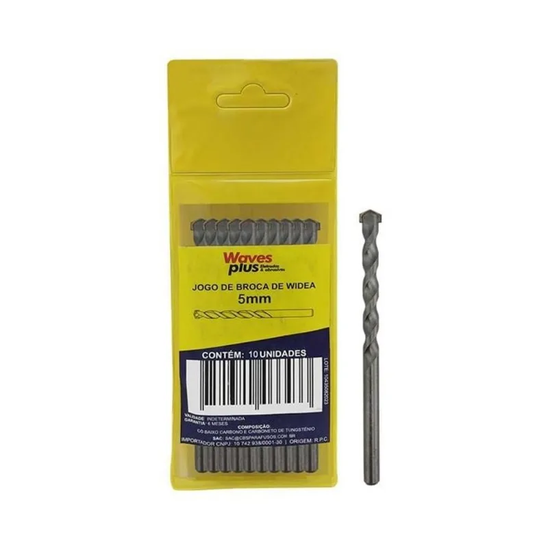 Broca para Concreto Waves 5mm com 10 Unidades
