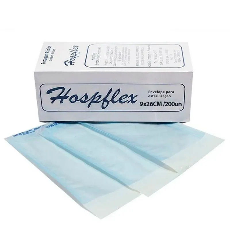Papel Grau Cirurgico para Autoclave Envelope 9x23 C/200un Hospflex