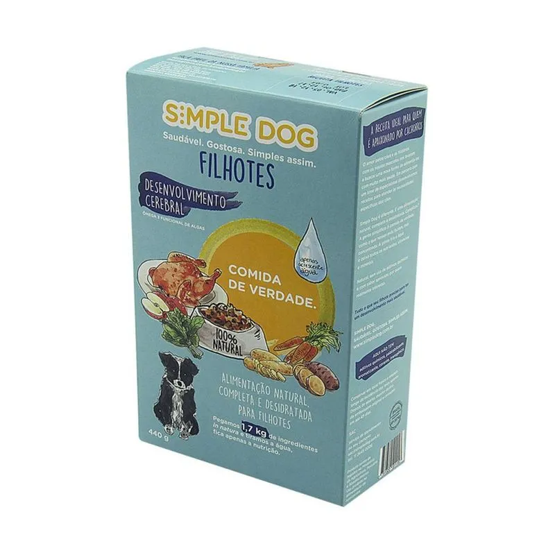 Ração Simple Dog para Cães Filhotes sabor Frango 440g