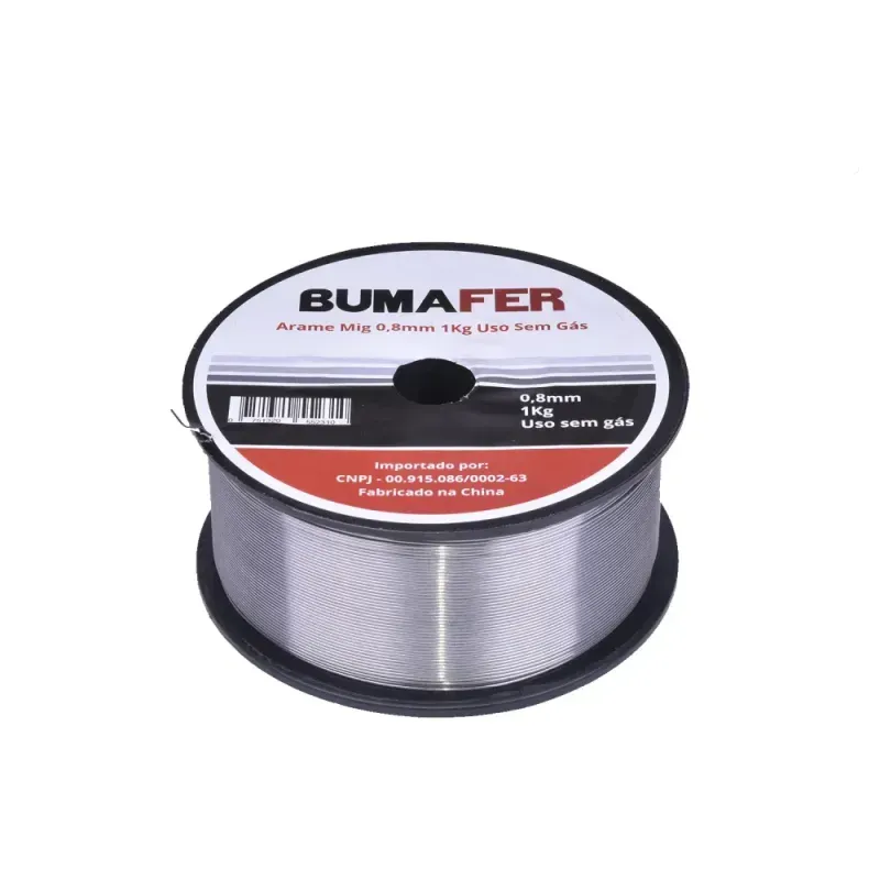 Arame de 0,8mm Para Solda Mig Sem Gás 1 Kg Bumafer