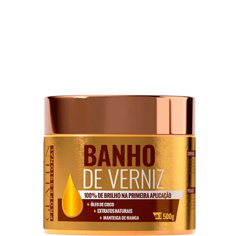 Glatten Banho de Verniz - Máscara de Brilho 500g