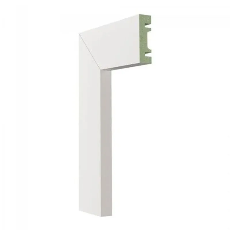 Guarnição de MDF 5cm x 15mm x 2,40m Liso Moldufama 501 Branco