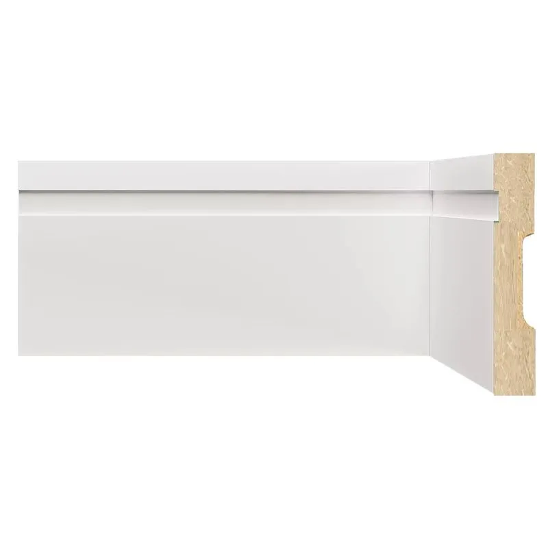 Rodapé Mdf Frisado 10cm X 1,80m 1002 Moldufama Branco Frisado