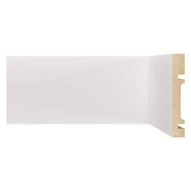 Rodapé Mdf 1001 15mmx10cm Metro Linear Branco Moldufama