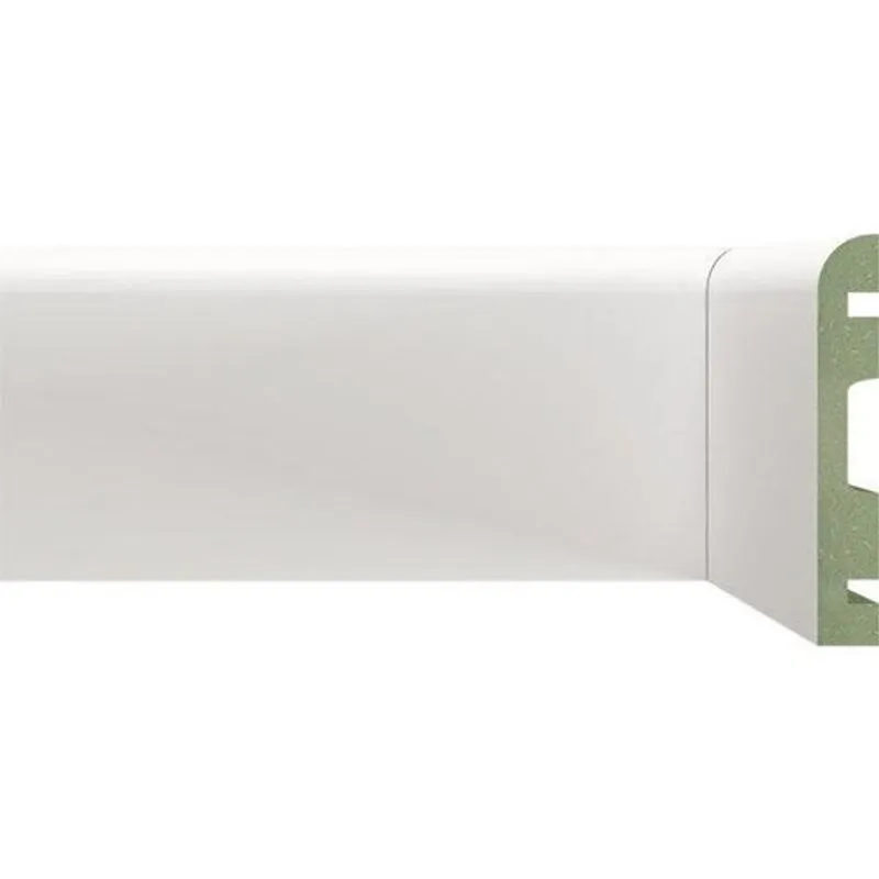Rodapé de MDF 10cm x 15mm x 2,40m Liso Moldufama 1000 Branco