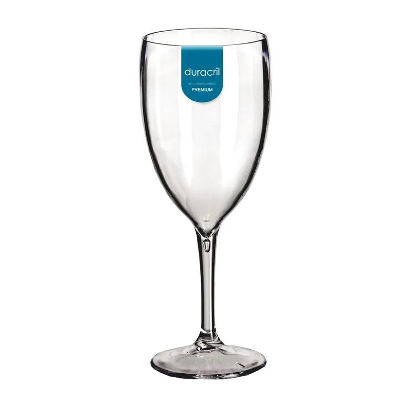 Taça de Vinho Acrílico 400 ml Transparente 12 unidades
