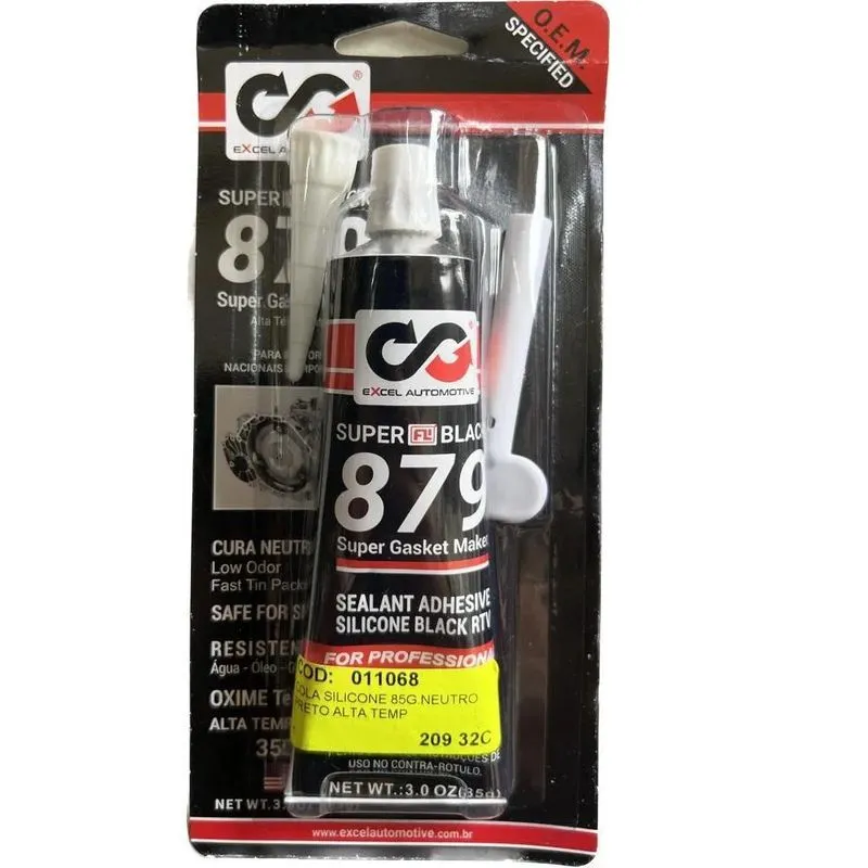 Cola Silicone Junta Black Alta Temperatura 85g Super Fl 879