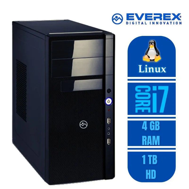 Computador Intel Core i7-620M, 4GB , 1TB HD e Linux - Everex Bivolt