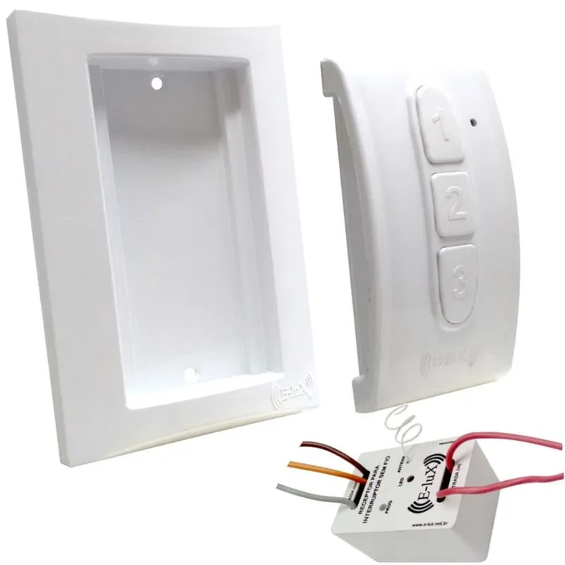 Kit Interruptor Sem Fio Branco 220 Volts - Pakit01brbr - E-lux E-lux