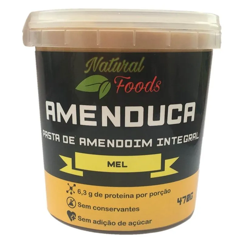 Pasta De Amendoim Integral - Sabor Mel - Amenduca