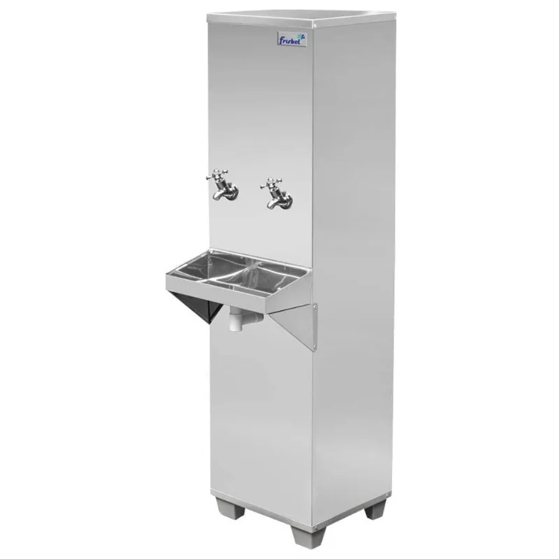 Bebedouro Industrial Inox Coluna 25 Litros 2 Torneiras RA25 127V - Frisbel