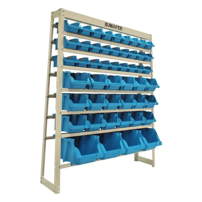 Estante Gaveteiro Mista Com 49 Gavetas Bumafer Estante Gaveteiro com 49 Gavetas Azul Bumafer