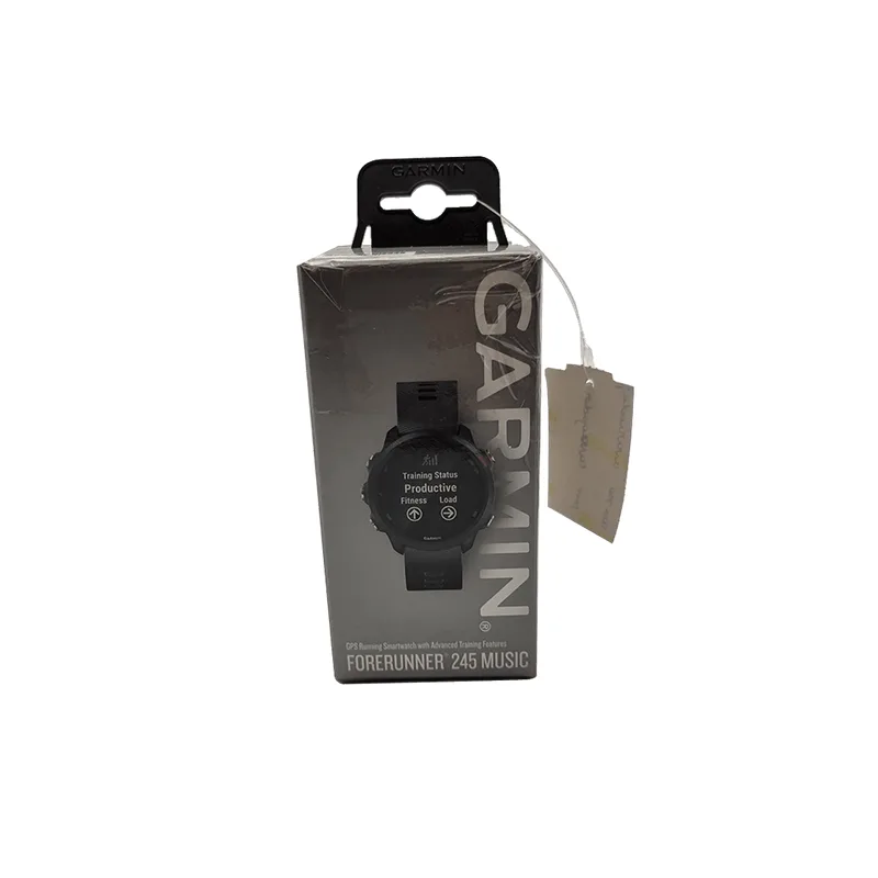 Outlet Relógio Garmin Forerunner 245 Music Branco c/ Aro Preto EU com Monitor Cardíaco de Pulso e GPS
