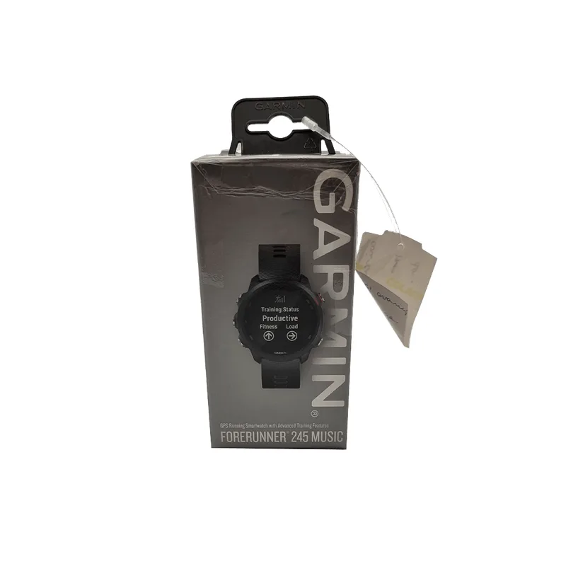 Outlet Relógio Garmin Forerunner 245 Music Preto e Aqua EU com Monitor Cardíaco de Pulso com GPS