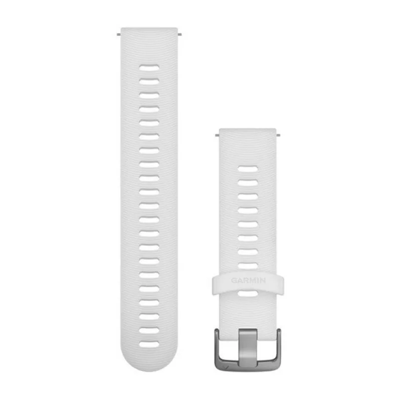 Pulseira Garmin Quick Release 20 mm Branca Approach S12/S40/S42/S44/S50/D2 Air/D2 Air X10/FR 55/165/245/570/645/Venu/Venu 2 Plus/Venu Sq/Sq2/vívoactive 3/vívoactive 5/vívoactive 6