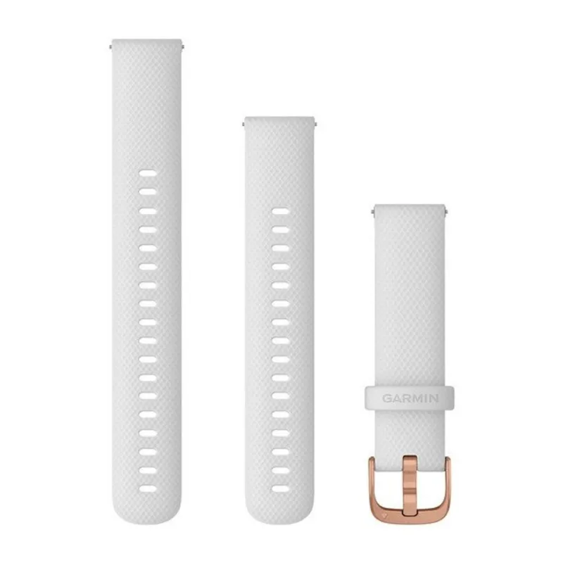 Pulseira Garmin Quick Release 18 mm Branca e Rose Venu 2S/Venu 3S/Venu 4/FR 265S/vívoactive 4S/vívomove 3S/Capitain Marvel/Rey