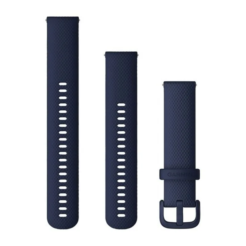 Pulseira Garmin Quick Release 20 mm Azul Marinho Approach S12/S40/S42/S44/S50/D2 Air/D2 Air X10/FR 55/165/245/570/645/Venu/Venu 2 Plus/Venu Sq/Sq2/vívoactive 3/vívoactive 5/vívoactive 6