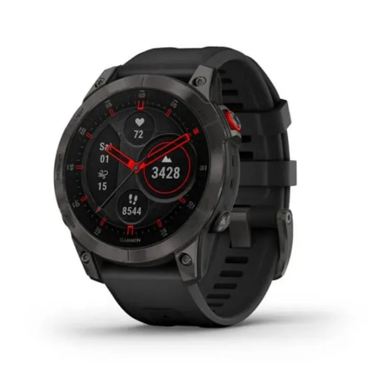 Relógio Garmin epix Gen 2 com Monitor Cardíaco de Pulso e GPS Relógio Garmin Epix Gen 2 Safira Preto Titânio c/ pulseira Preta com Monitor Cardíaco de Pulso e GPS