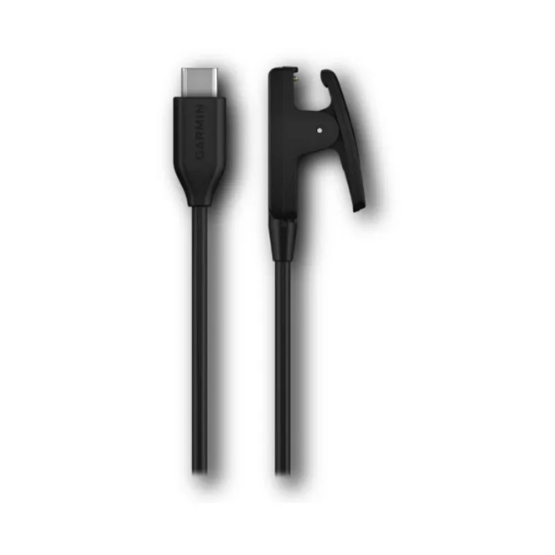 Cabo p/ Carregamento Garmin USB-C Clipe FR 30/35/230/235/630/645/735 XT/vivomove HR/Lily Preto