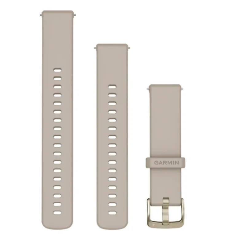 Pulseira Garmin Quick Release 18 mm Cinza e Dourado Venu 2S/Venu 3S/Venu 4/FR 265S/vívoactive 4S/vívomove 3S/Capitain Marvel/Rey