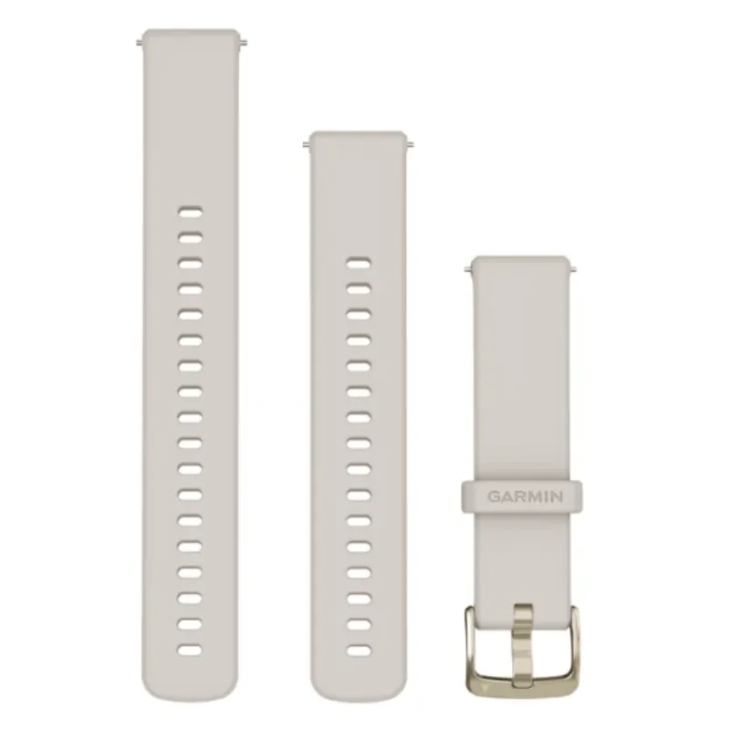 Pulseira Garmin Quick Release 18 mm Marfim e Dourado Venu 2S/Venu 3S/Venu 4/FR 265S/vívoactive 4S/vívomove 3S/Capitain Marvel/Rey