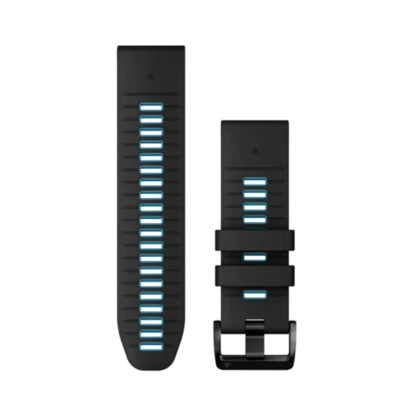 Pulseira Garmin QuickFit 26 Preta e Azul Descent Mk1, Mk2i, Mk3i-51 mm/Enduro 3/fênix 3, 5X, 6X, 7X Pro, 8, 8 Pro/Instinct 3-50mm