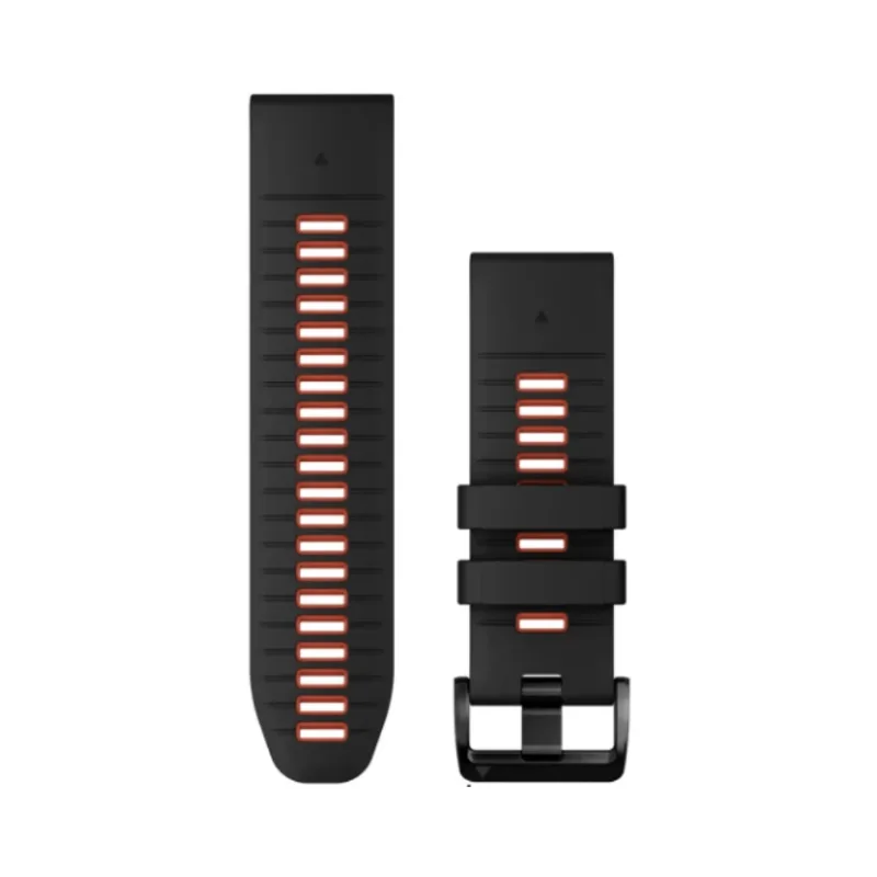 Pulseira Garmin QuickFit 26 Preta e Vermelho Descent Mk1, Mk2i, Mk3i-51 mm/Enduro 3/fênix 3, 5X, 6X, 7X Pro, 8, 8 Pro/Instinct 3-50mm